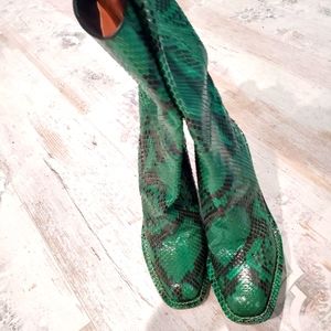 MARNI GREEN REAL PYTHON BOOTIES